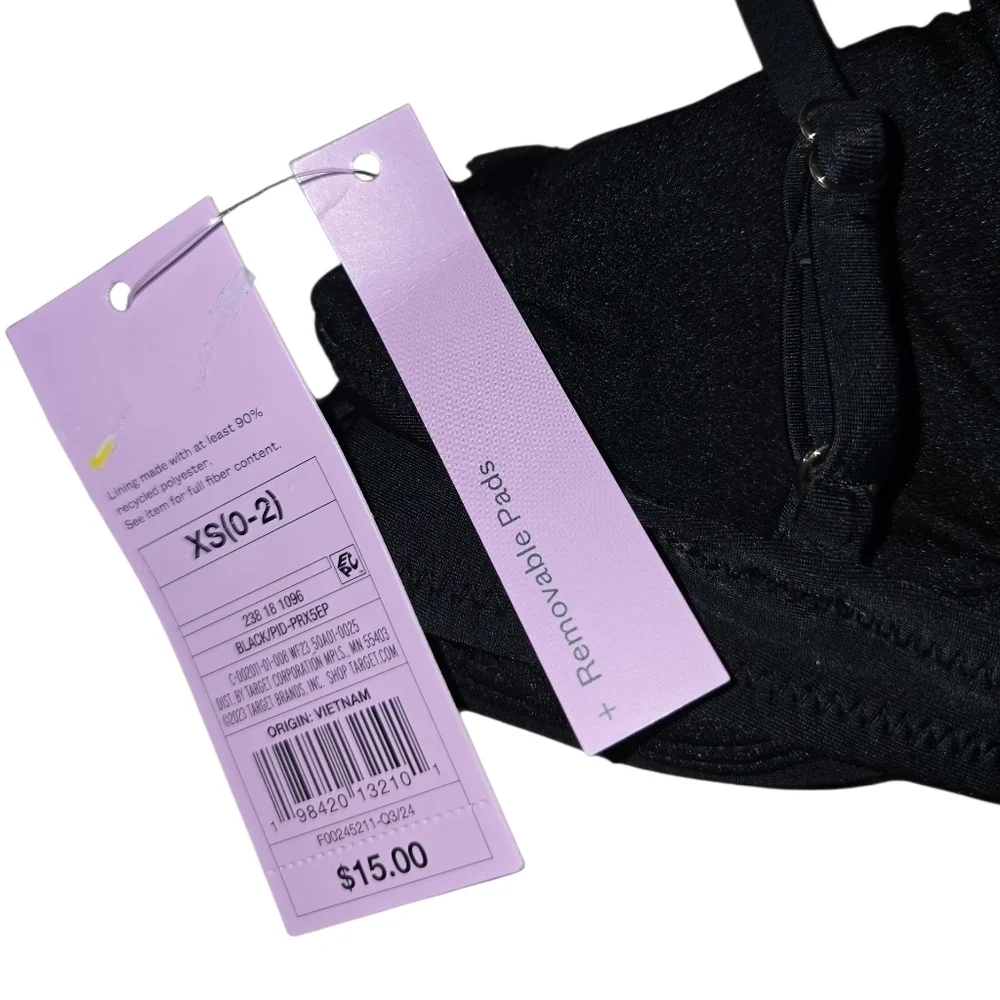 Womens Wild Fable Black Bikini Top, XS, Nwt!!! - Picture 3 of 3